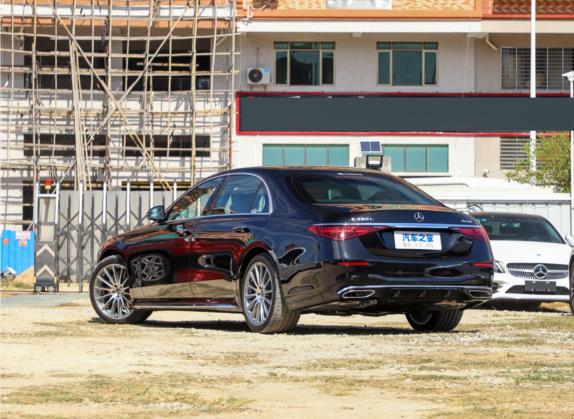 奔驰S级 2022款 S 450 L 4MATIC 外观   斜后