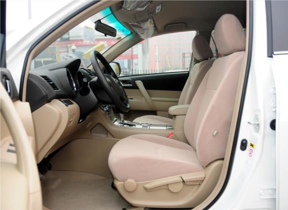 汉兰达 2012款 2.7L 两驱5座精英版 车厢座椅   前排空间