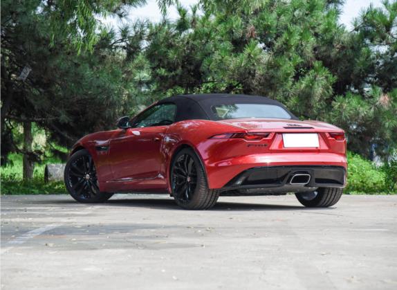 捷豹F-TYPE 2023款 P300 敞篷版 R-DYNAMIC BLACK 外观   斜后