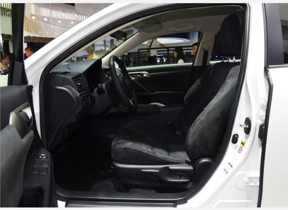 雷克萨斯CT 2017款 CT200h 精英版 单色 国V 车厢座椅   前排空间