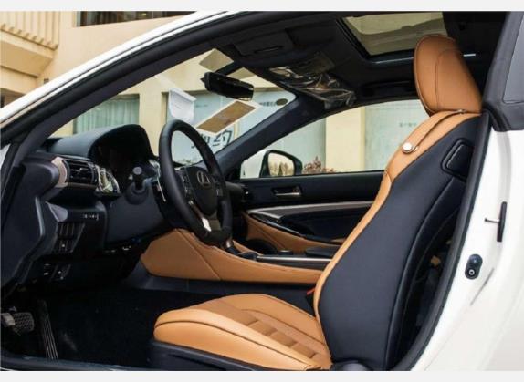 雷克萨斯RC 2016款 200t 锋尚版 车厢座椅   前排空间